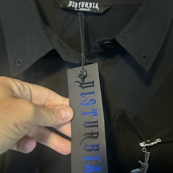 Disturbia sold out skeleton work dress sz 16 USA goth witchy coven 2xl ak47 gun - Picture 6 of 13